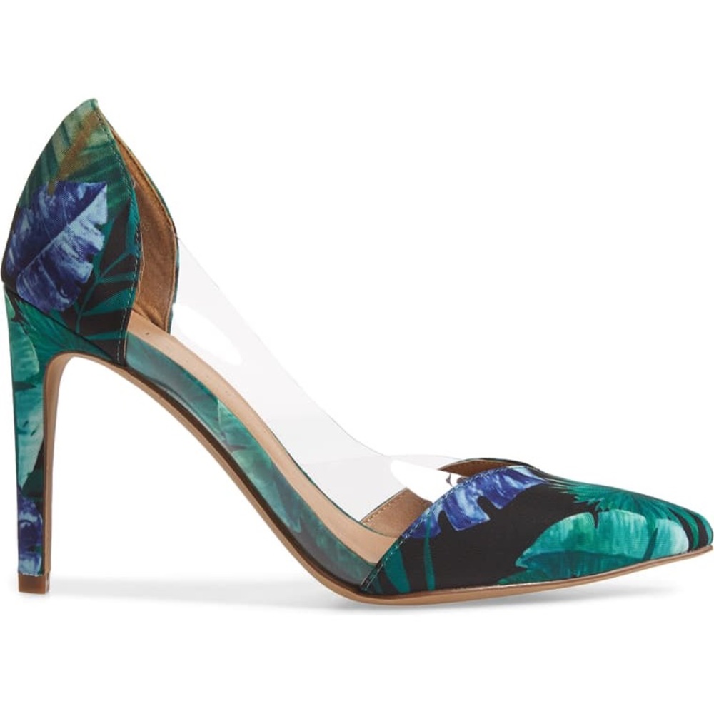 🍊 Parker Clear d'Orsay Pump MULTI FABRIC PRINT